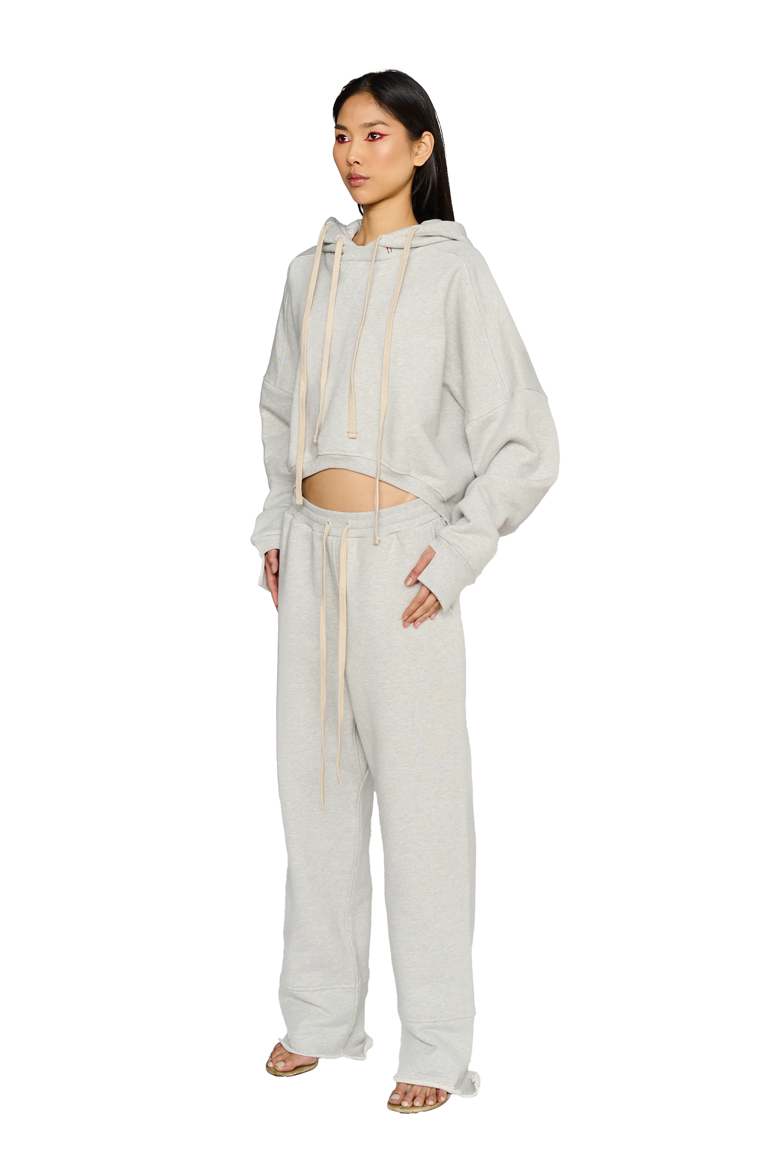 Asymmetric, Drop Crotch Tracksuit Bottoms - Cloud - Image 2